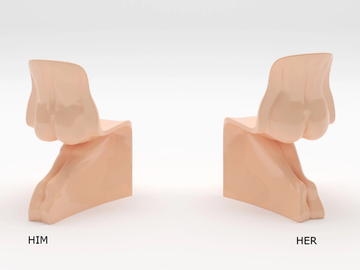 HIM & HER PEACH FUZZ LIMITED EDITION - Polyethylene chair by Casamania & Horm - view 2